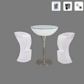 Комплект светящейся мебели Стол+2 стула V4