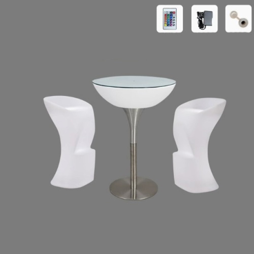 Комплект светящейся мебели Стол+2 стула V4