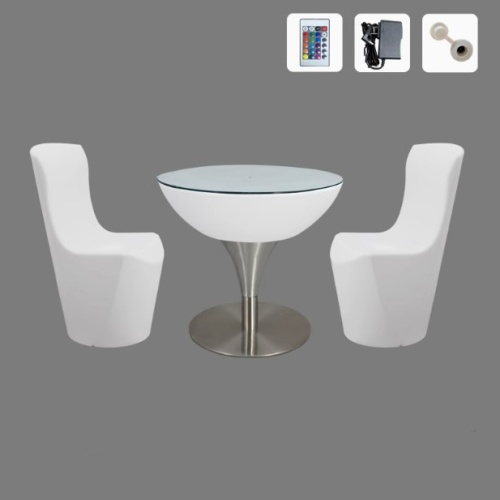 Комплект светящейся мебели Стол+2 стула V5