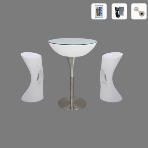 Комплект светящейся мебели Стол+2 стула V3