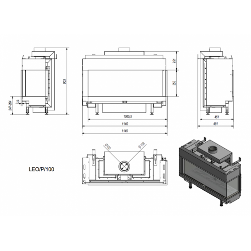 Газовая топка LEO/P/100/G20 (магистральный газ)